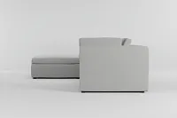 Destin Delray Pewter Fabric 4-piece Bumper Sectional