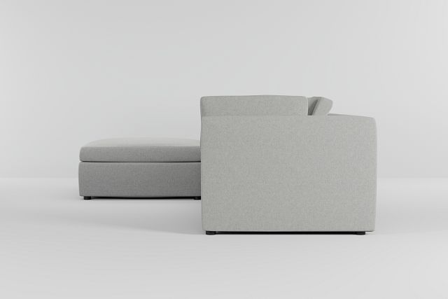Destin Delray Pewter Fabric 4-piece Bumper Sectional