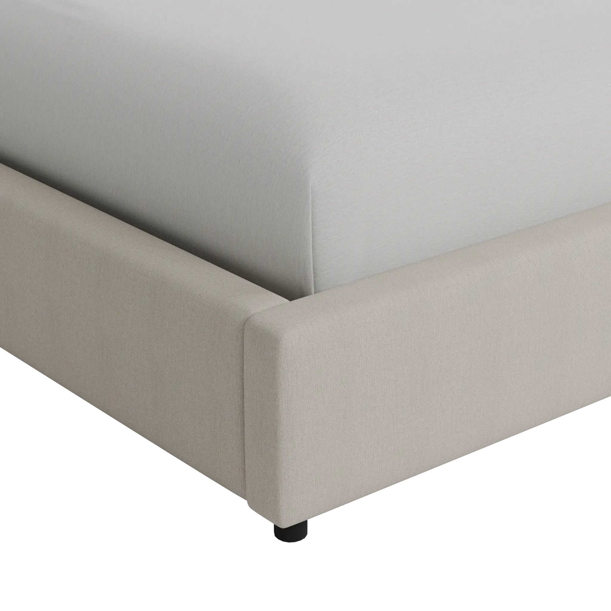 Grayton Revenue Beige 44" Upholstered Platform Bed Grayton Revenue Beige 44" Upholstered Platform Bed