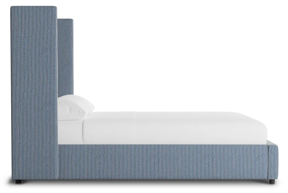 Captiva Lucy Navy 60" Upholstered Shelter Bed