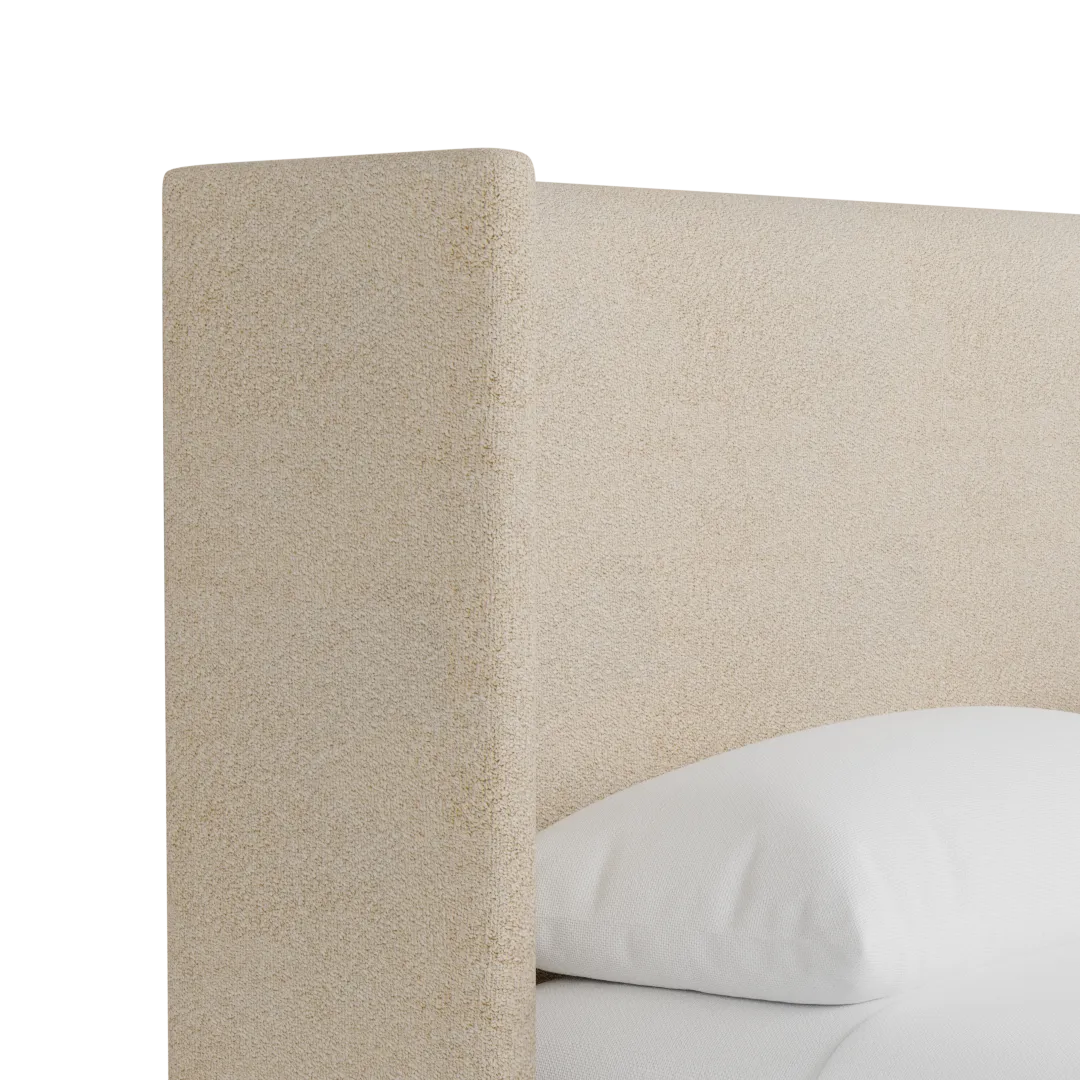 Captiva Sutton Beige 48" Upholstered Shelter Bed