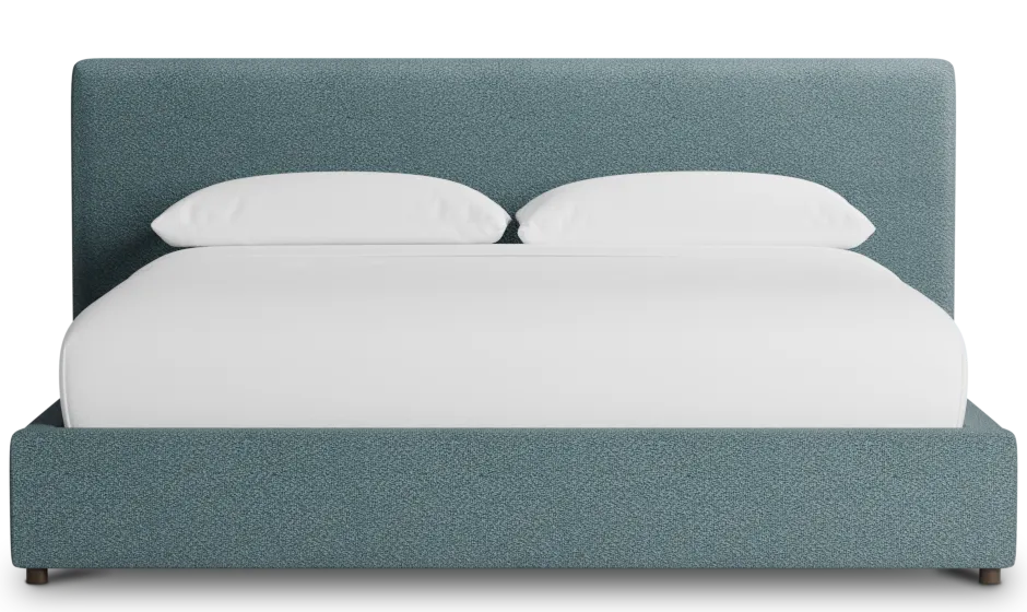 Grayton Sutton Blue 44" Upholstered Platform Bed