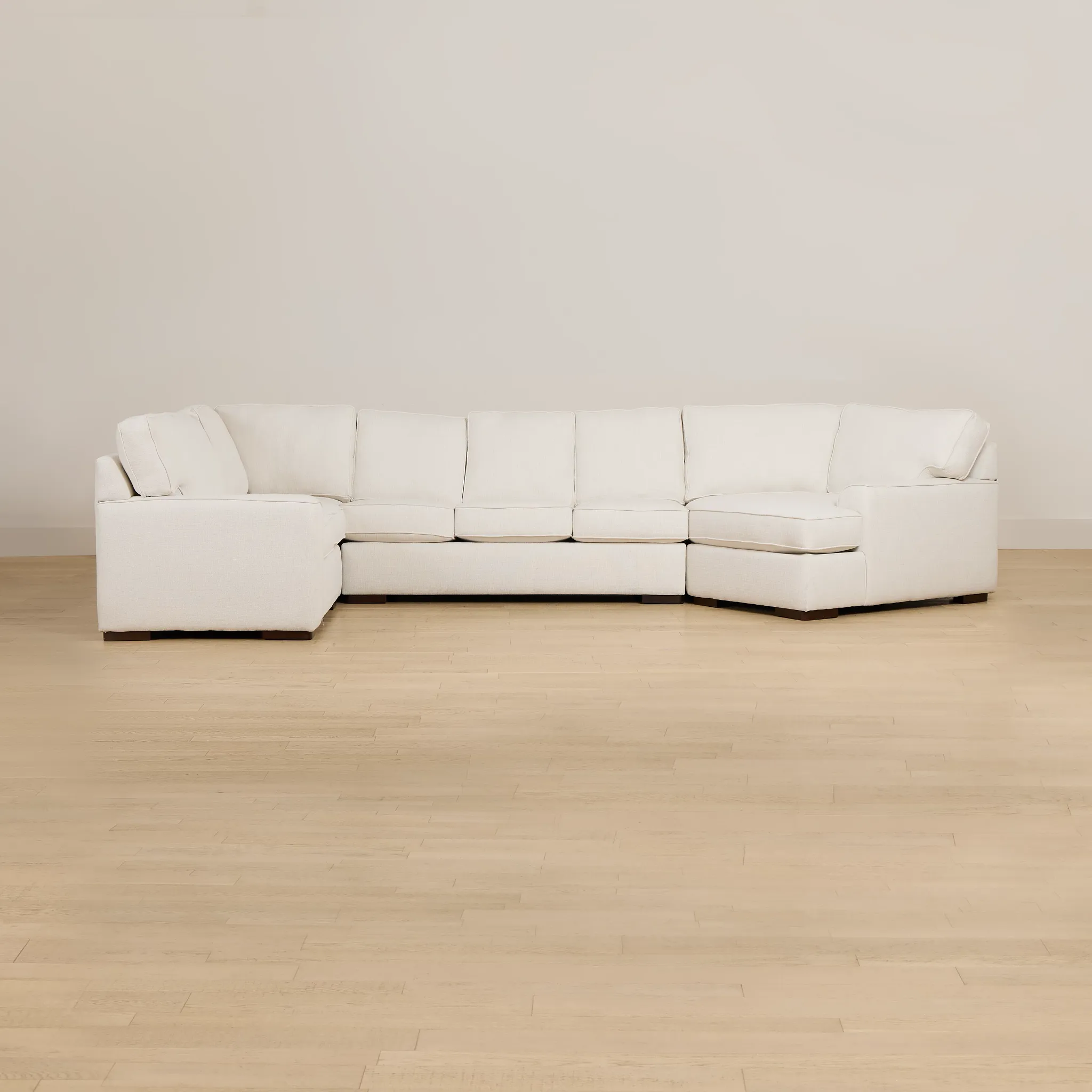 Sinclair Light Beige Fabric Right Cuddler Cooling Memory Foam Sectional