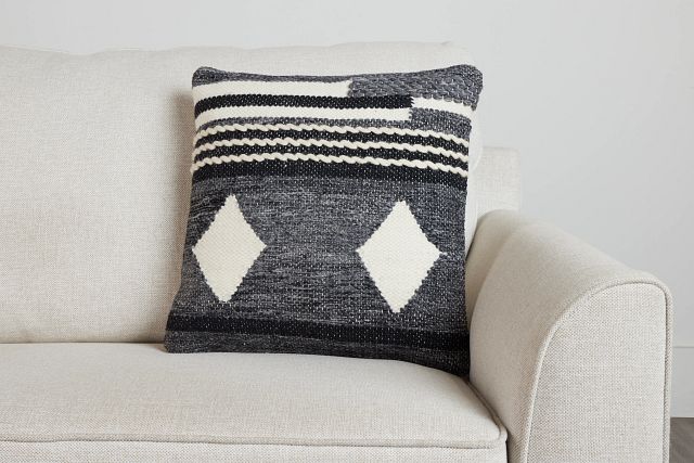 Midnight Black 18" Accent Pillow