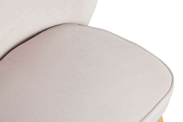 Kate Light Gray Velvet Accent Chair