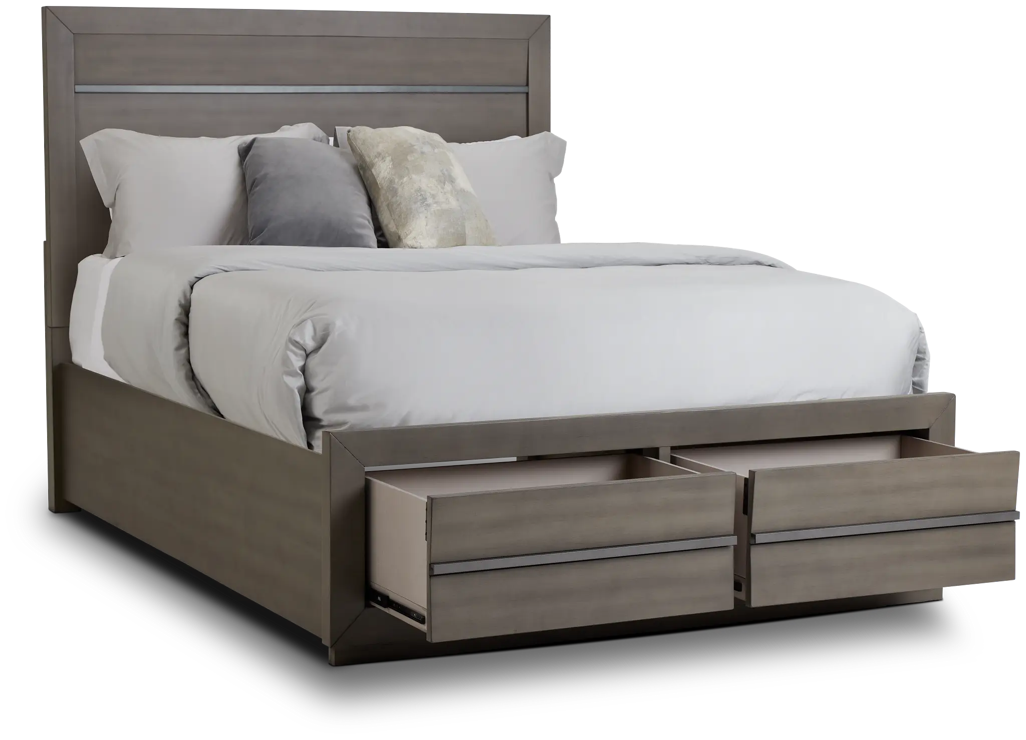Zurich Gray Panel Storage Bed Zurich Gray Panel Storage Bed