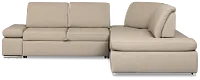 Eden Gray Micro Small 2-arm Left Sleeper Sectional