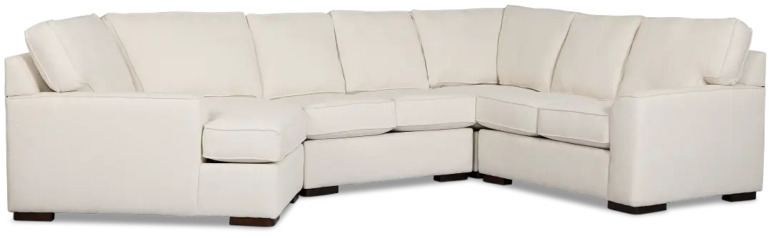 Sinclair Light Beige Fabric Medium Left Facing Cuddler Sectional Sinclair Light Beige Fabric Medium Left Facing Cuddler Sectional
