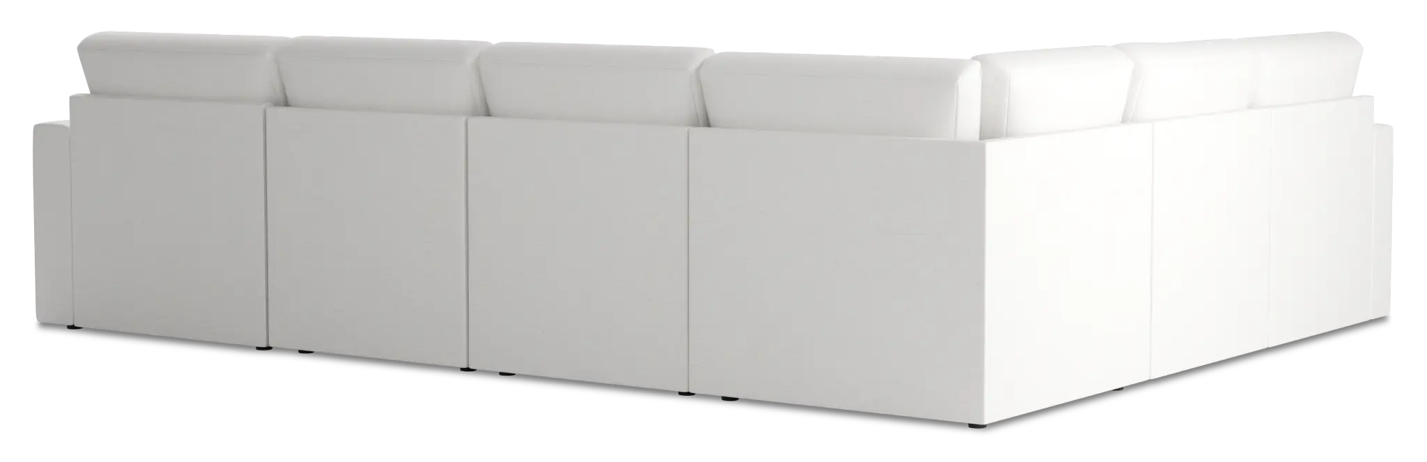 Citymod White Fabric Medium Right Chaise Sectional Citymod White Fabric Medium Right Chaise Sectional