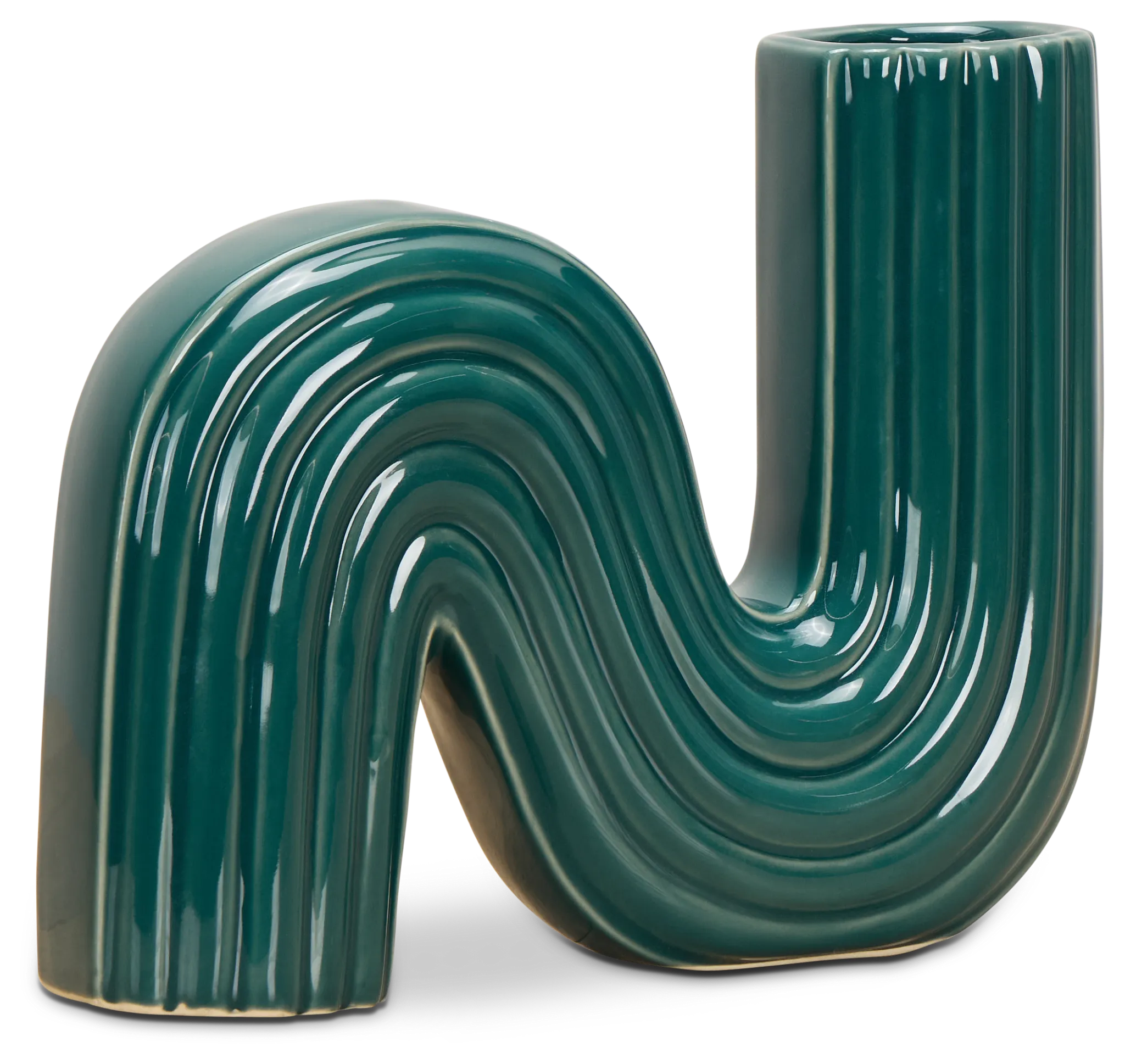 Oxnard Dark Green Ceramic Vase