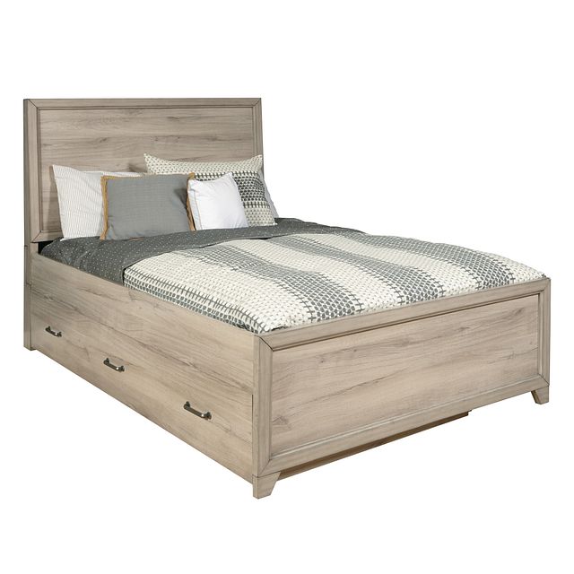 Rivercreek Gray Wood Panel Trundle Bed (1)
