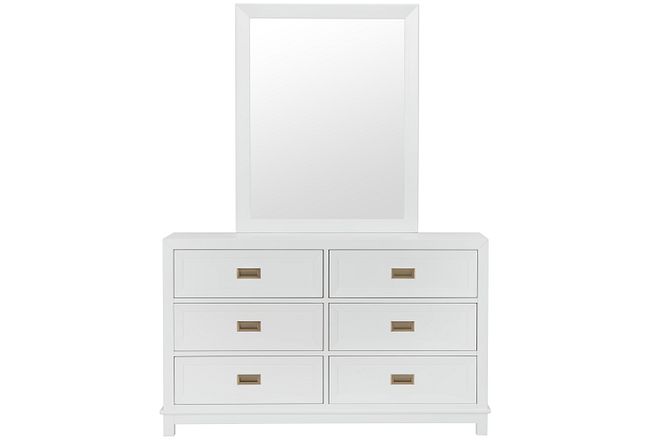 Ryder White Dresser & Mirror