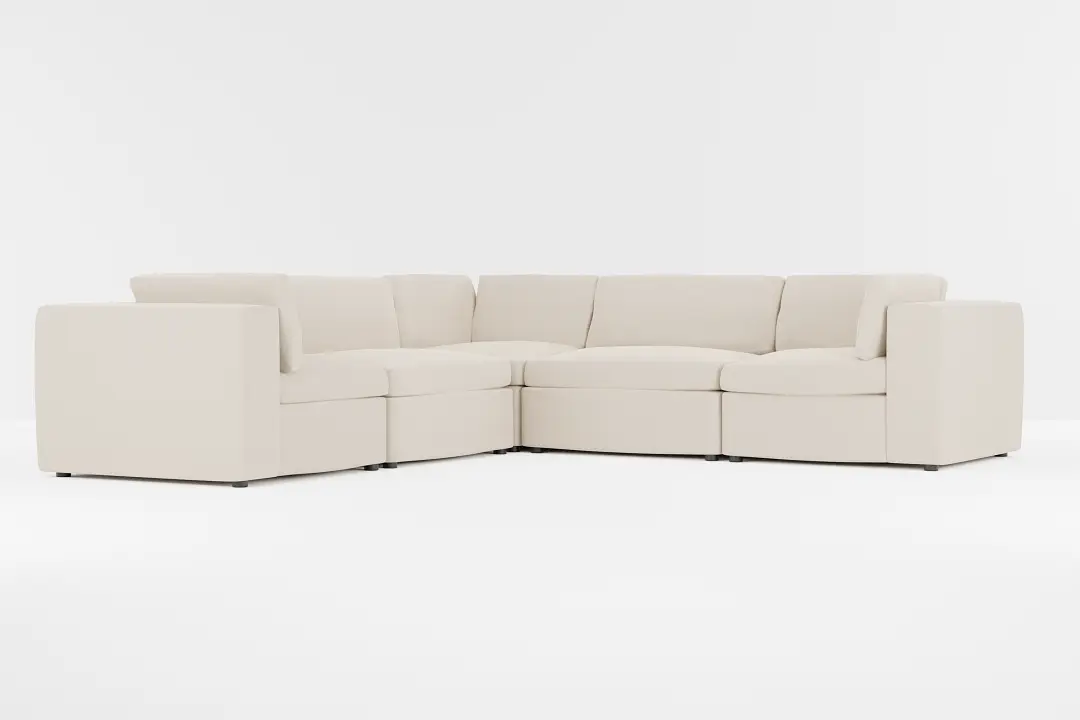 Destin Suave Beige Fabric 5-piece Modular Sectional Destin Suave Beige Fabric 5-piece Modular Sectional