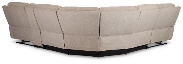 Walker Beige Fabric Medium Dual Manual 2-arm Sectional
