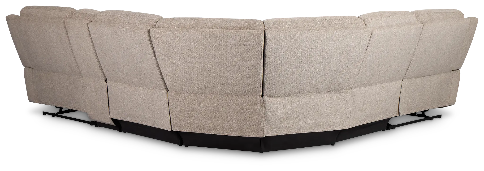 Walker Beige Fabric Medium Dual Manual 2-arm Sectional Walker Beige Fabric Medium Dual Manual 2-arm Sectional