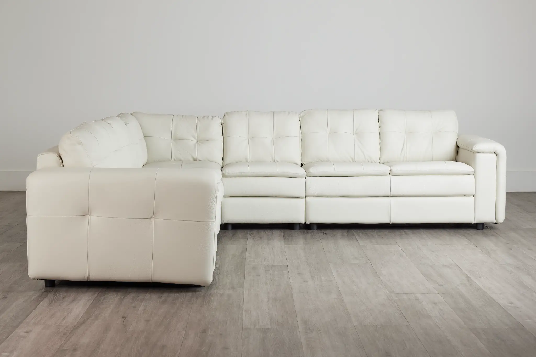 Rowan Light Beige Leather Large Two-arm Sectional Rowan Light Beige Leather Large Two-arm Sectional