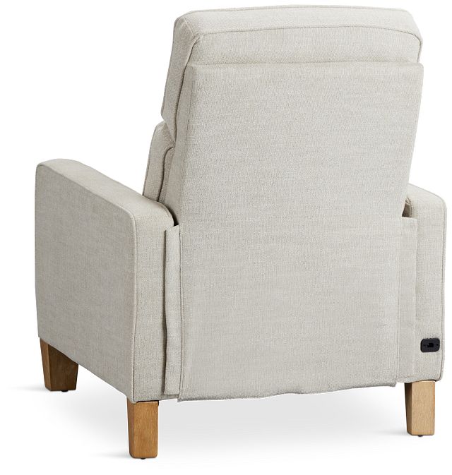 Bayside Light Beige Fabric Power Recliner