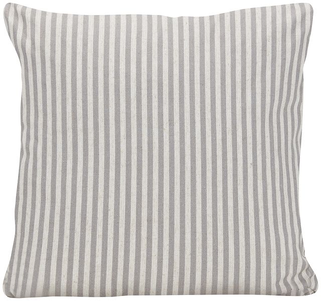Scout Gray Stripe Square Accent Pillow (0)