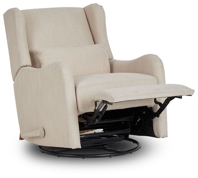 Georgia Khaki Fabric Swivel Glider Recliner