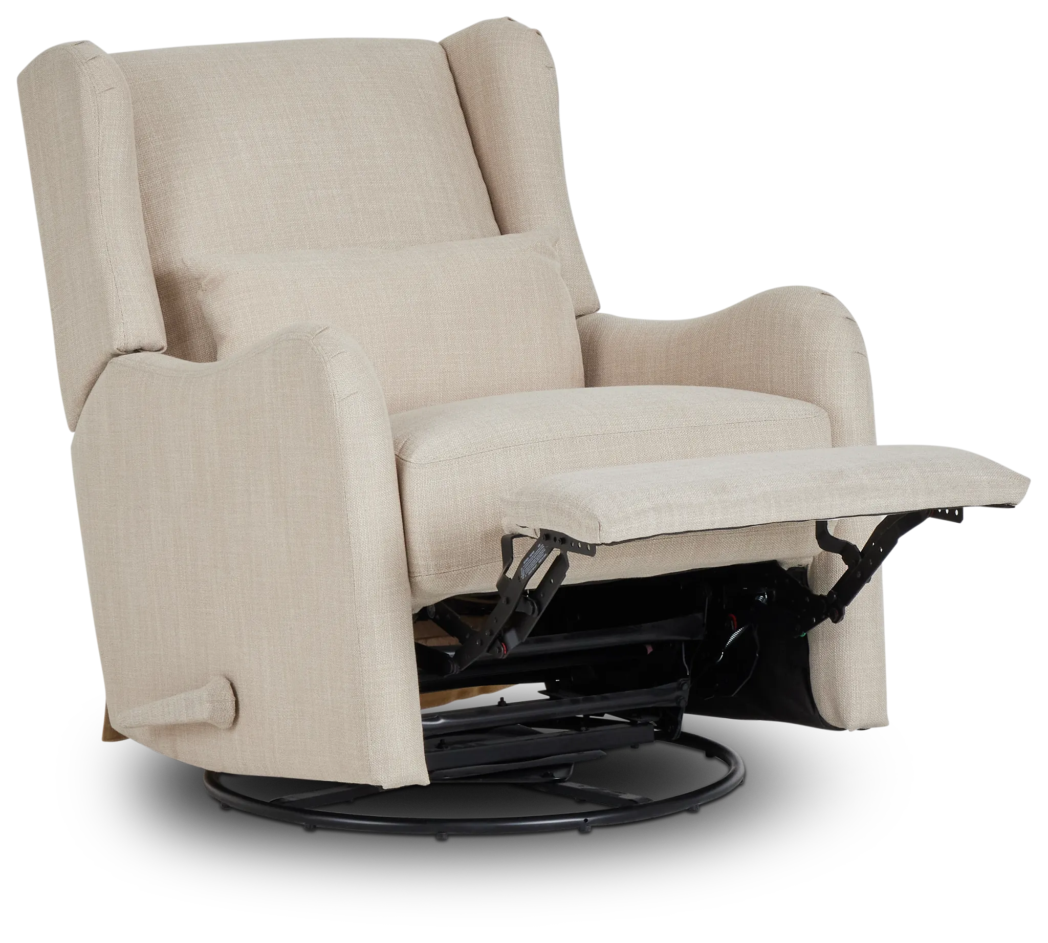 Georgia Khaki Fabric Swivel Glider Recliner