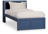 Charleston Dark Blue Bookcase Bed