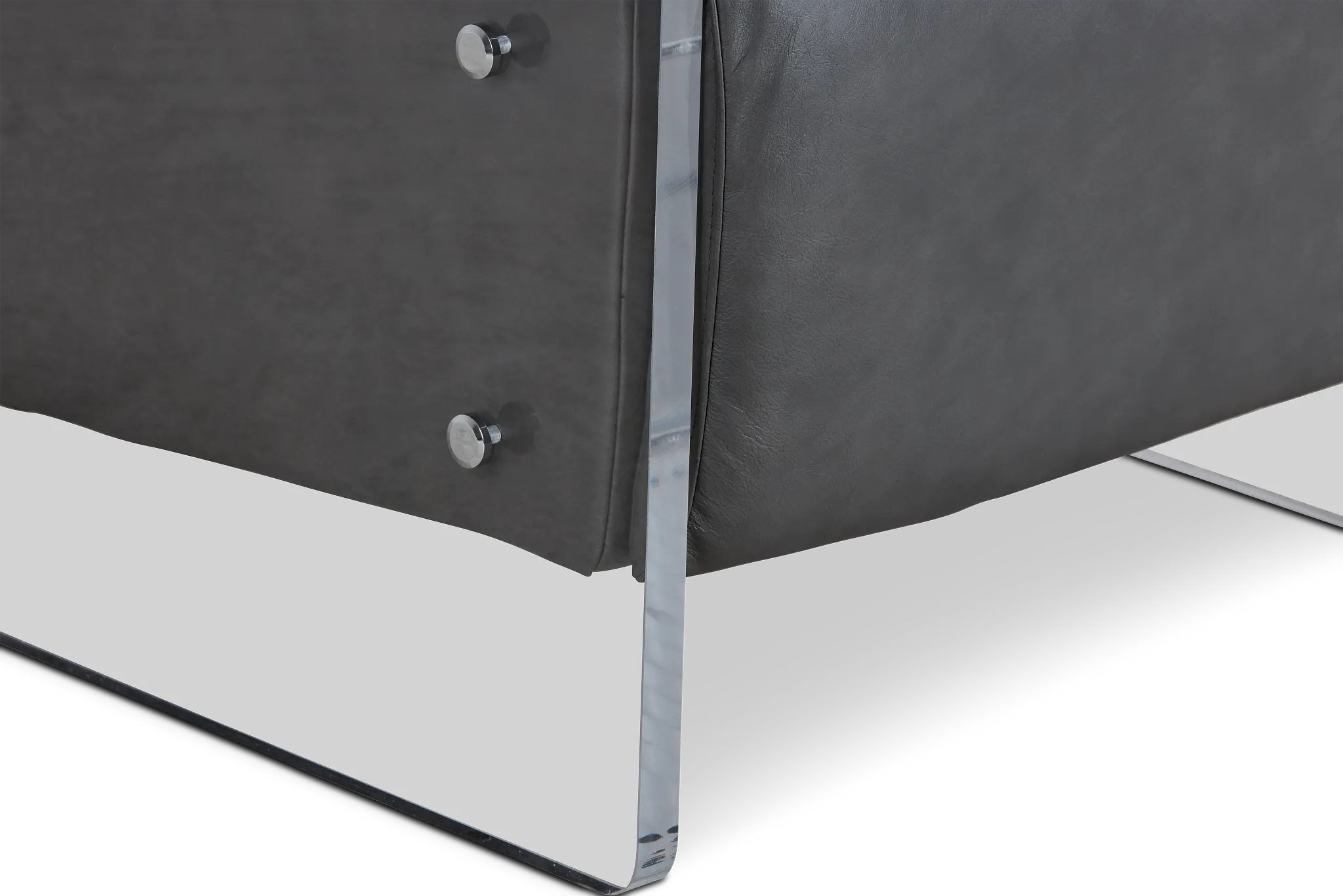 Jackie Gray Leather Power Recliner