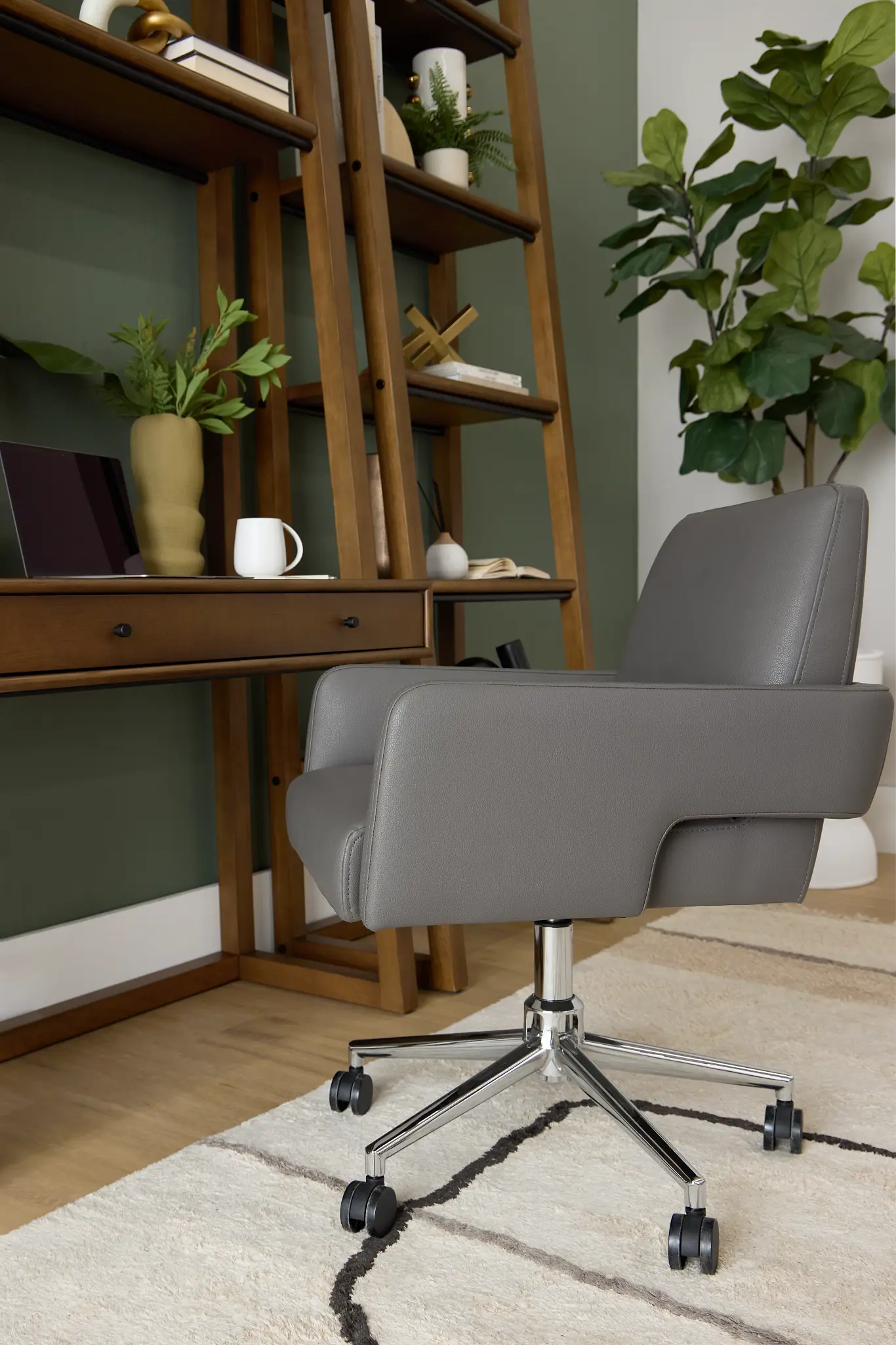 Skye Dark Gray Swivel Desk Chair Skye Dark Gray Swivel Desk Chair