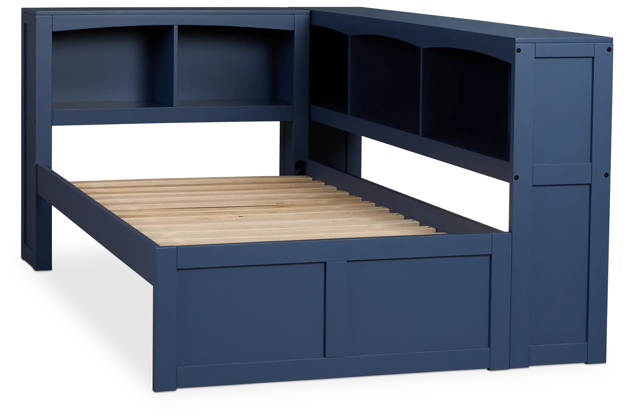 Charleston Dark Blue Corner Bookcase Bed Charleston Dark Blue Corner Bookcase Bed