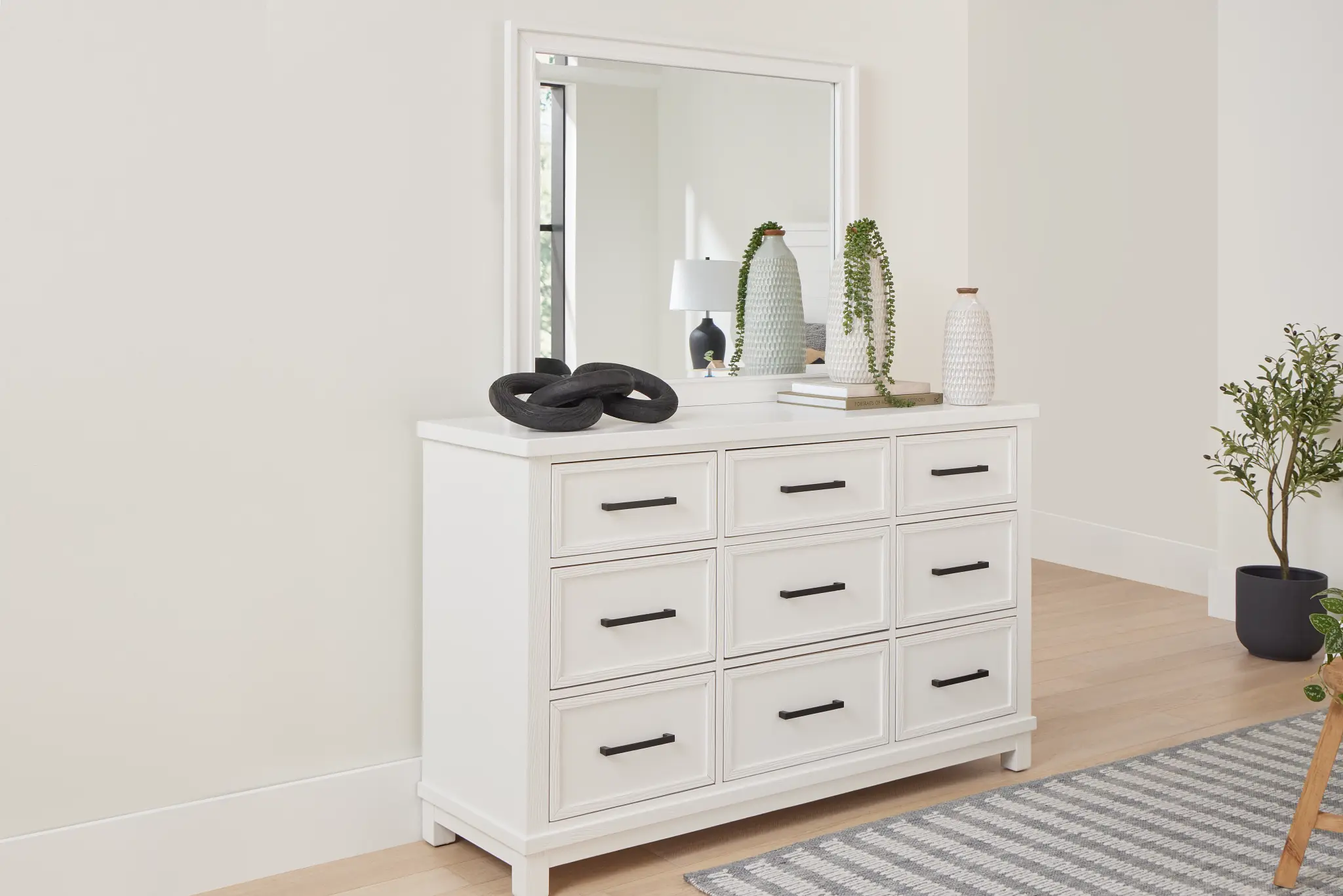 Anton White Dresser & Mirror Anton White Dresser & Mirror
