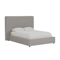 Grayton Sea Lane Dark Blue 54" Upholstered Platform Bed