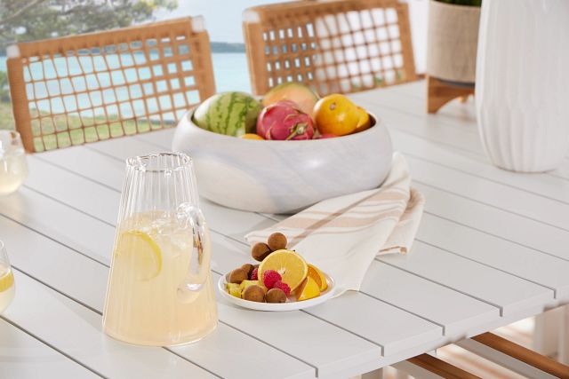 Sunrise White 86" Rectangular Table