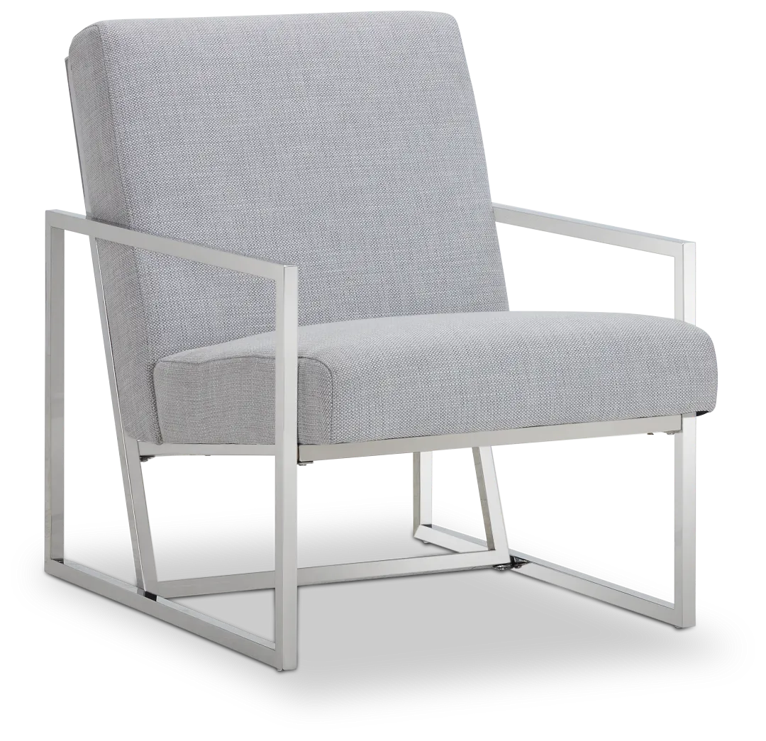Megan Gray Fabric Accent Chair
