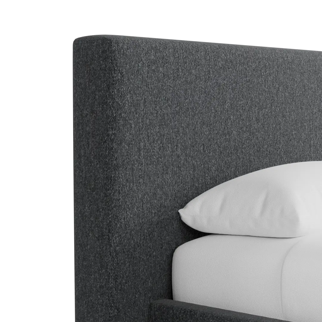 Grayton Delray Dark Gray 44" Upholstered Platform Bed Grayton Delray Dark Gray 44" Upholstered Platform Bed