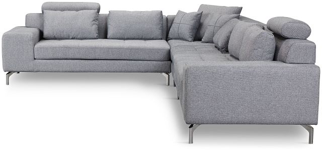 Onyx Dark Gray Fabric Medium Two-arm Sectional