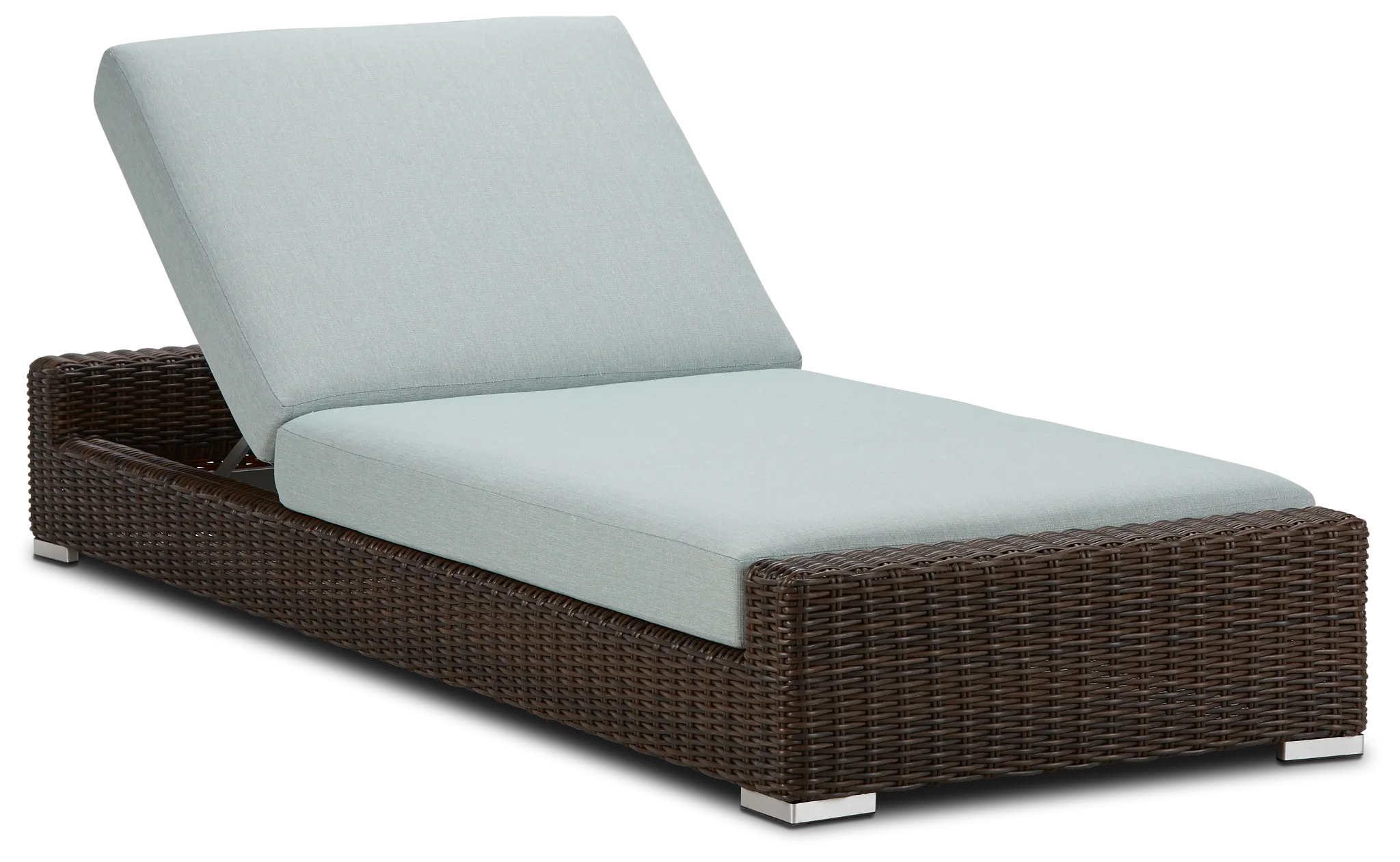 Southport Teal Woven Cushioned Chaise