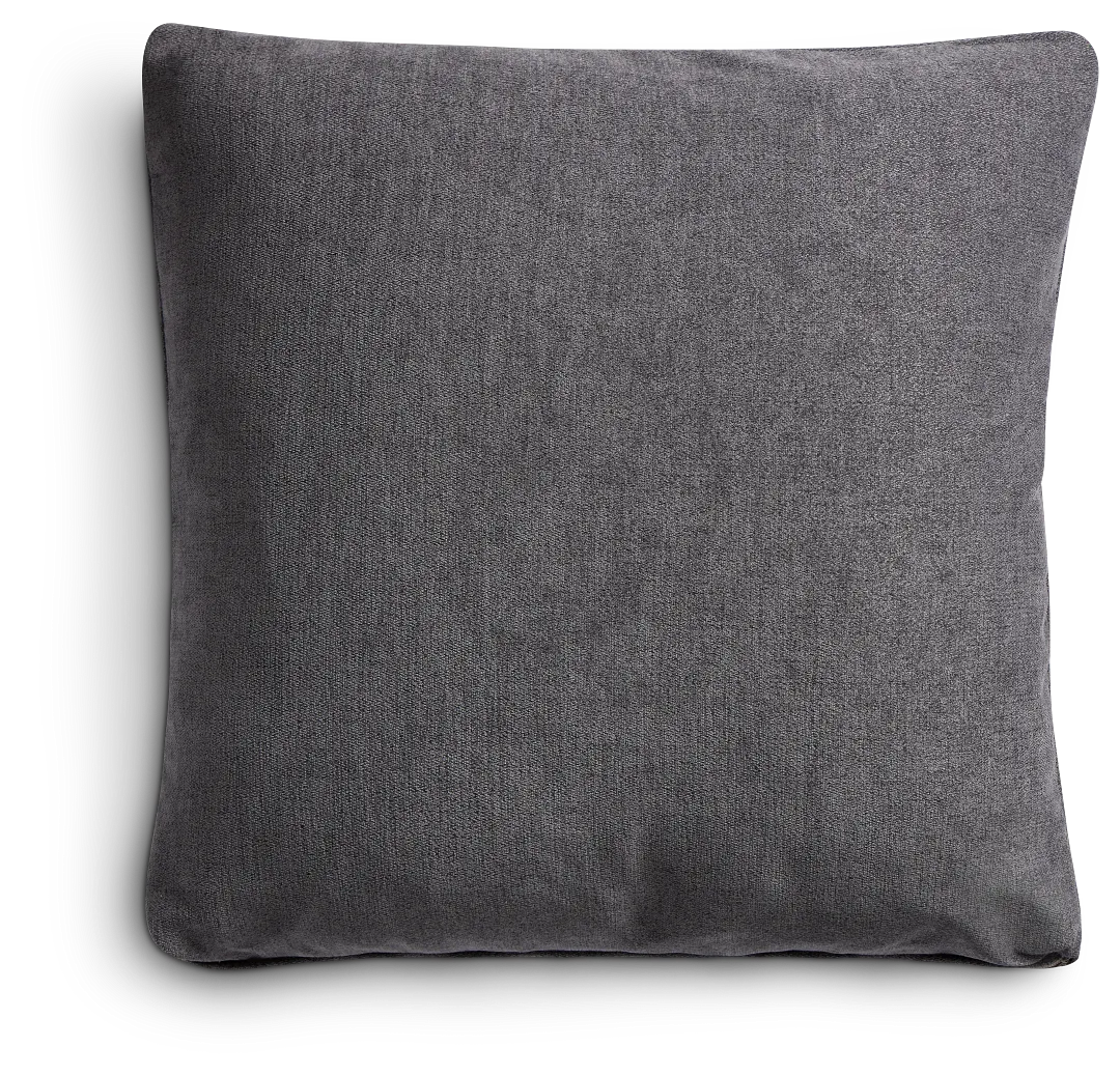 Citymod Dark Gray Fabric 20" Accent Pillow