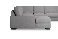 Edgewater Revenue Gray Large Left Chaise Sectional
