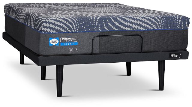 Sealy Posturpedic Plus Hybrid Albany Medium Ergo 3.0 Adjustable Mattress Set