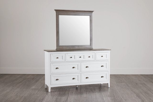 Heron Cove Two-tone Dresser & Mirror