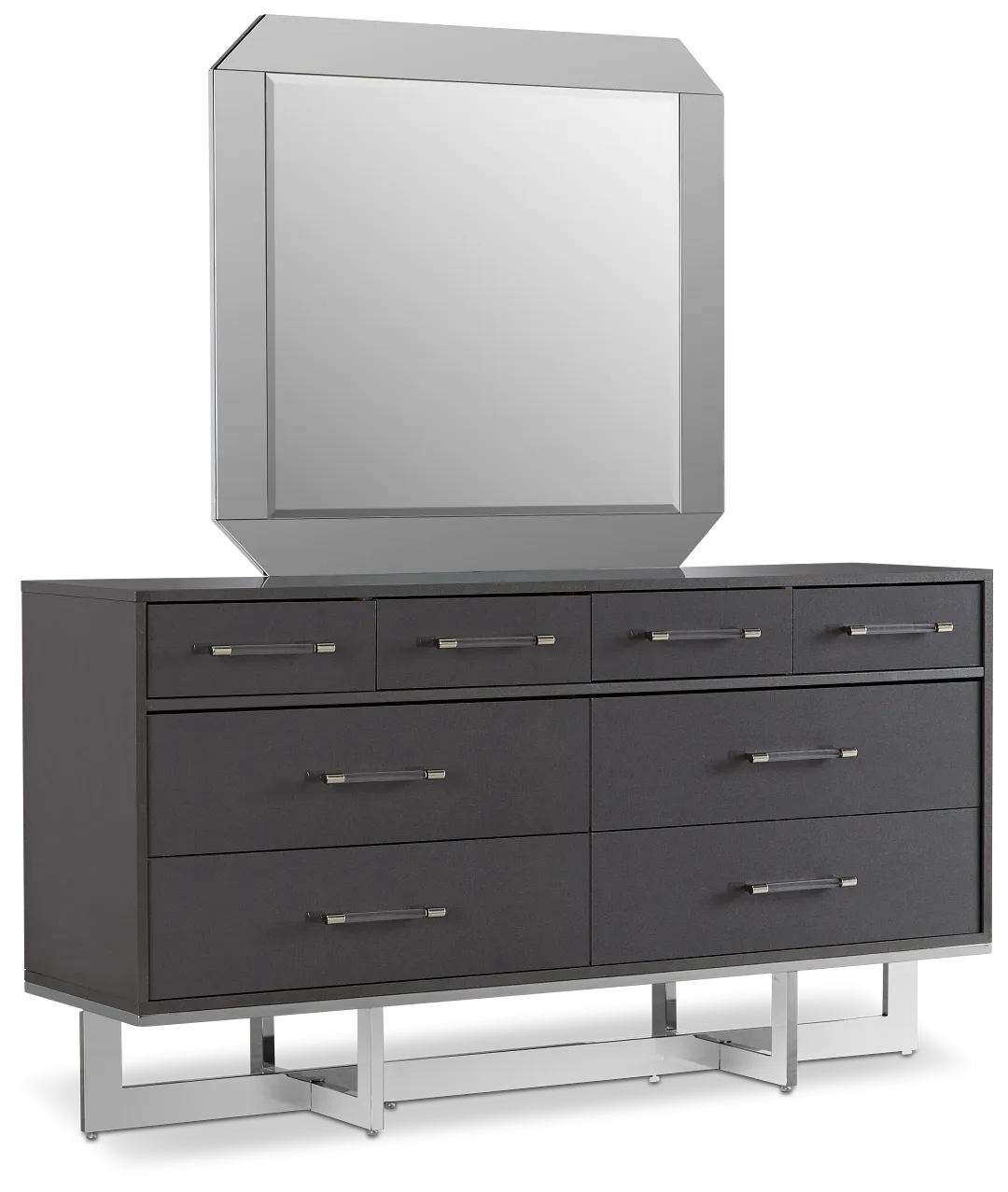Cortina Gray Dresser & Mirror