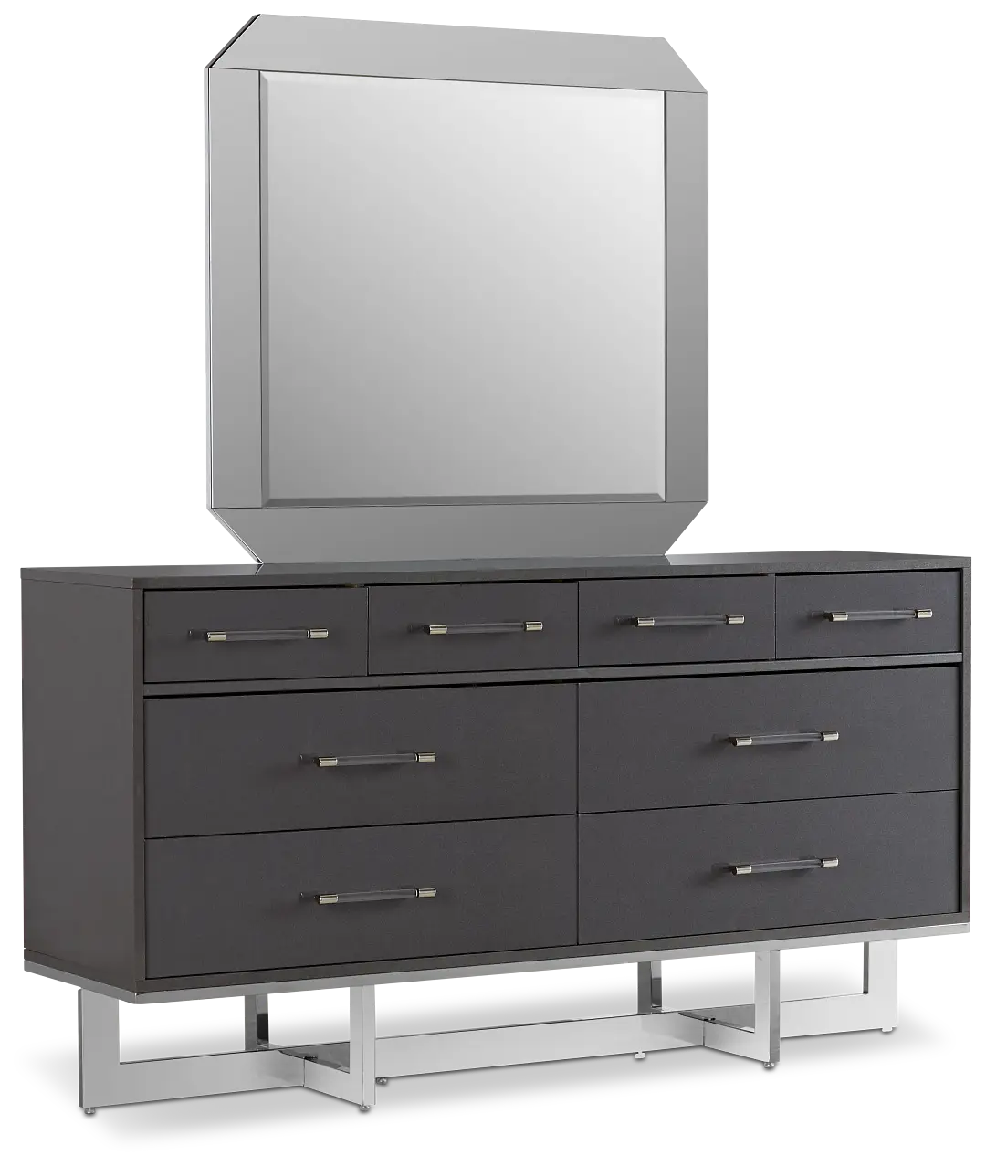 Cortina Gray Dresser & Mirror Cortina Gray Dresser & Mirror