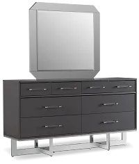 Cortina Gray Dresser & Mirror