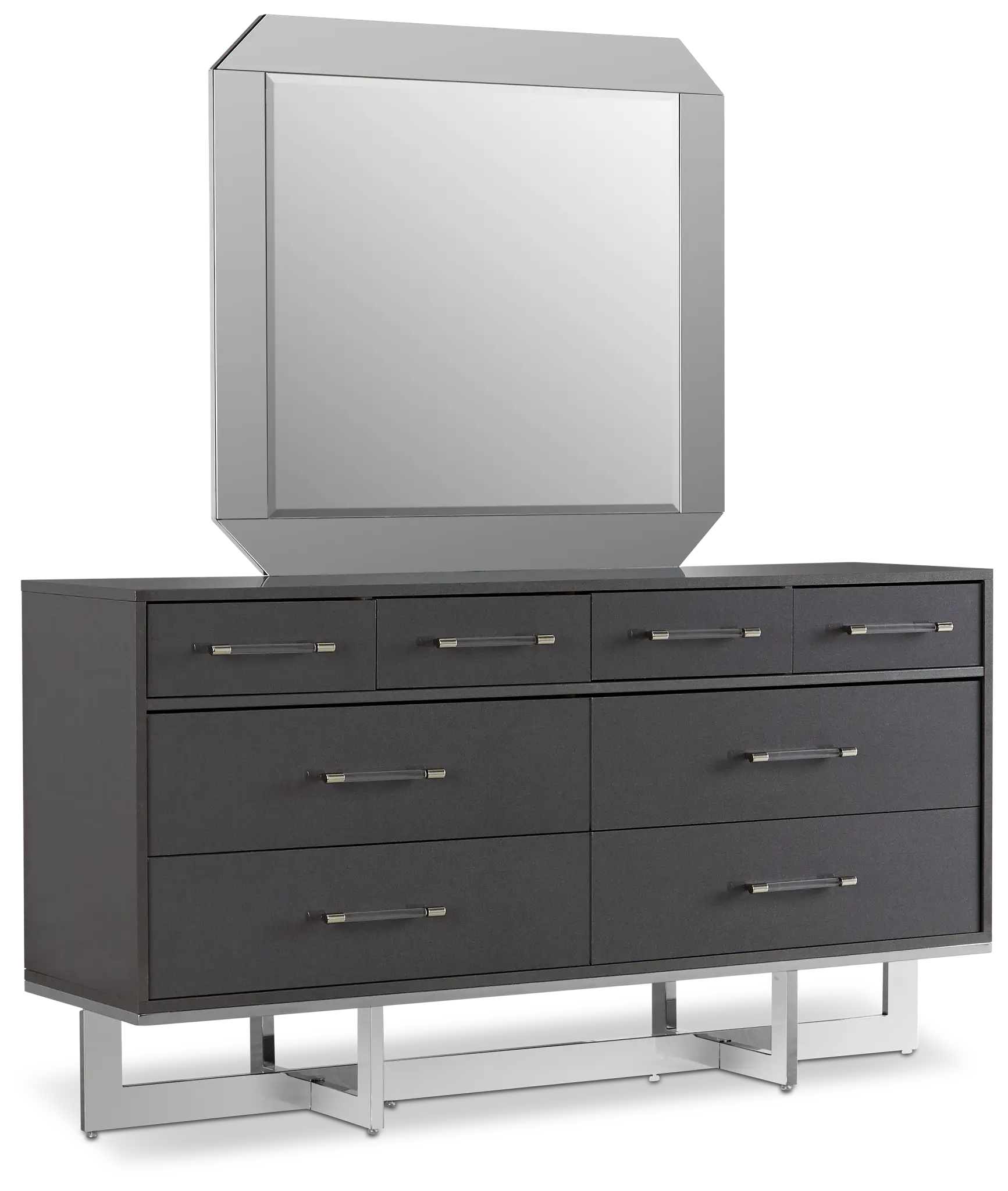 Cortina Gray Dresser & Mirror Cortina Gray Dresser & Mirror