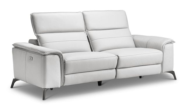 Pearson White Leather Power Reclining Sofa (2)
