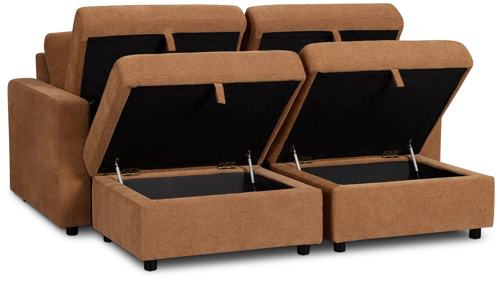 Addie Brown Fabric 4-piece Pit Storage Sectional Addie Brown Fabric 4-piece Pit Storage Sectional