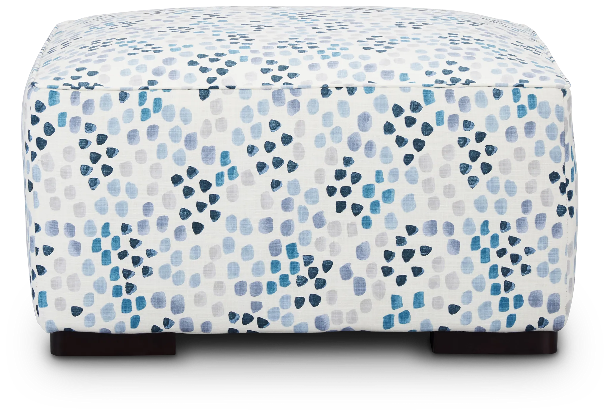 Pfeifer Blue Fabric Cocktail Ottoman