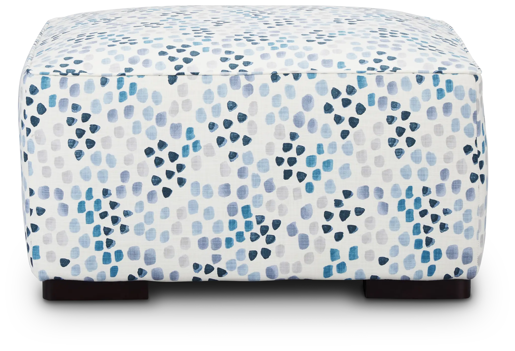 Pfeifer Blue Fabric Cocktail Ottoman Pfeifer Blue Fabric Cocktail Ottoman