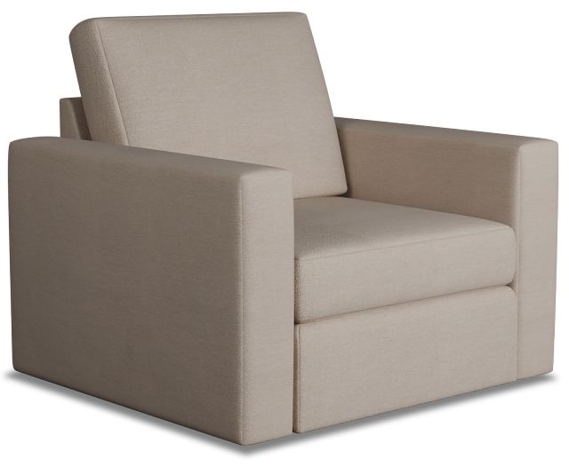 Citymod Beige Fabric Swivel Chair