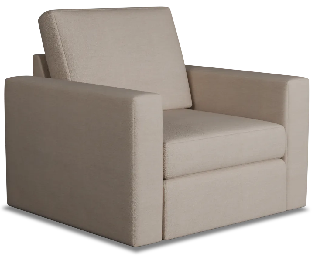 Citymod Beige Fabric Swivel Chair