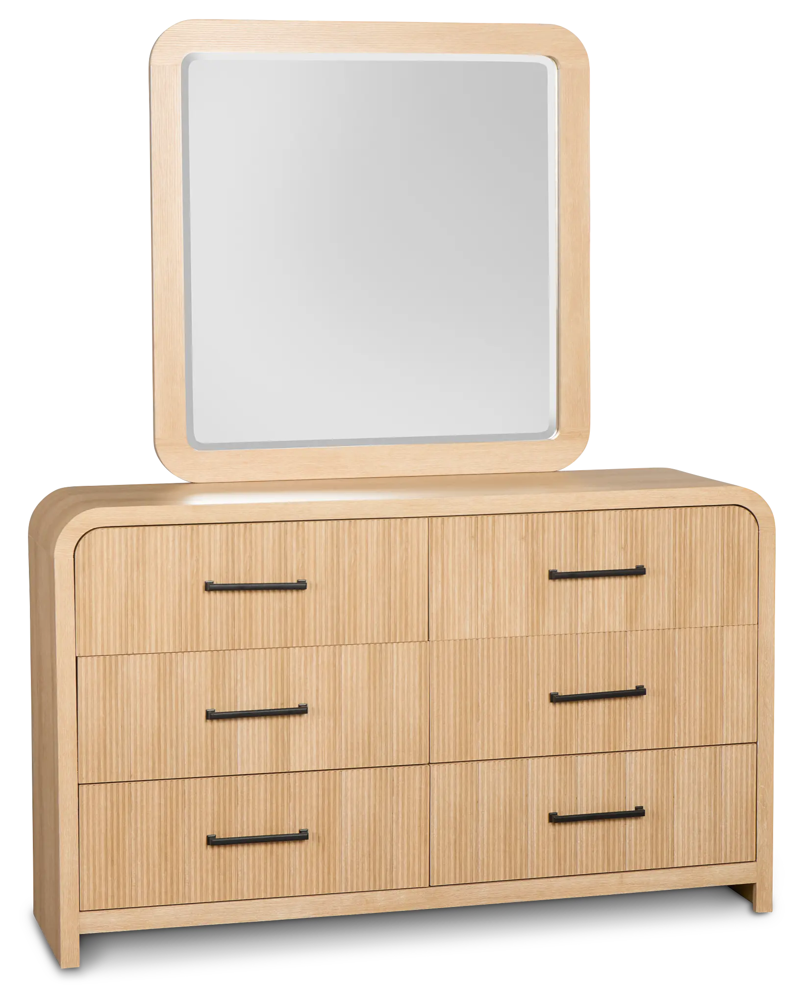 Lyndie Light Tone Dresser & Mirror Lyndie Light Tone Dresser & Mirror